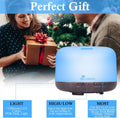 Diffuserlove Essential Oil Diffuser 500ML Aromatherapy Diffuser Mist Humidifiers 7 Color LED Lights Diffusers for Home Office Bedroom (Size:6.7" L