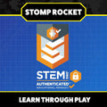 Stomp Rocket Jr Glow Rocket Launcher for Kids - 4 Glow-In-The-Dark Rockets - Outdoor Fun Toy Gift for Boys & Girls - STEM Soft Foam Blaster Set