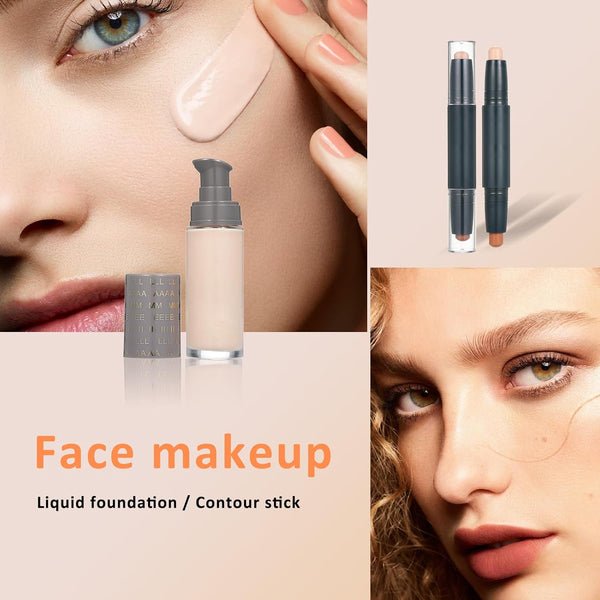 All in One Makeup Kit for Women Full Kit, Includes Eyeshadow,Foundation,Eyeliner,Mascara,Eyebrow Pencil,Contour Stick, Makeup Brush, Makeup