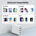 USB C Charger Block, Amoner 35W 3-Port USB C Charger, Iphone Charging Adapter with PD 3.0 Power Delivery Compatible with Iphone 16/16