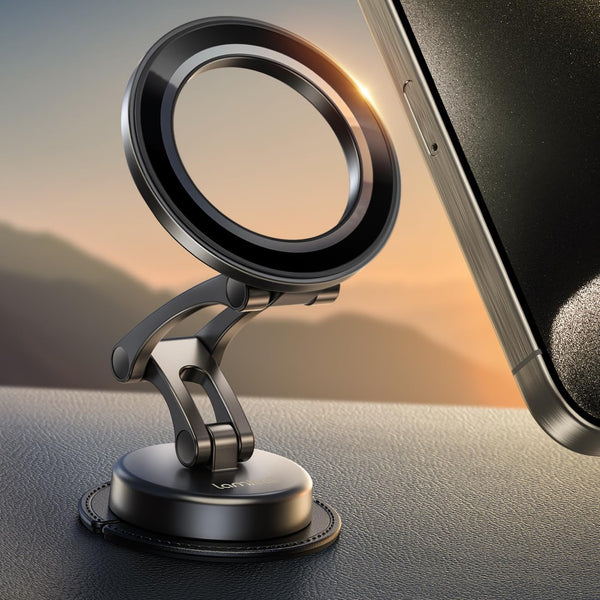 Lamicall for Magsafe Car Mount [All-Metal] Magnetic Phone Holder for Your Car, [Flexible Three-Axis] Cell Phone Car Mount Dashboard with N55