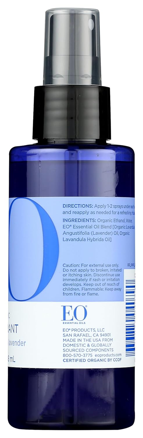 EO Organic Deodorant Spray, Lavender, 4 Oz