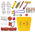 Acupressure Massager & Sujok Therapy Tools Combo Kit for Stress and Pain Relief (Natural Care) with Bio-Magnetic Power Foot Mat & Shoe Sole (Cut