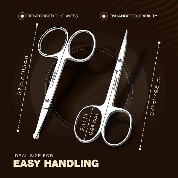 Utopia Care Eyebrow Scissors, Professional Stainless Steel Small Shears for Men and Women, Nose Hair Scissors for Grooming Mustache, Beard,