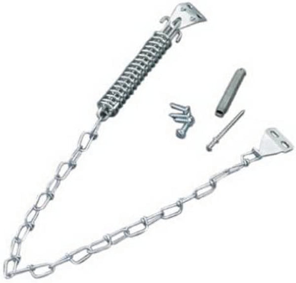 Wright Products - Steel Screen and Storm Door Chain Stop - Absorbs Shock from Wind, Zinc