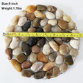 Natural Pebble Stepping Stones for Garden & Outdoor Walkways - 9 Inch round Therapeutic Massage Stones, 6Pcs Non-Slip Acupressure Floor Mats,
