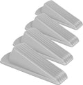 4 Pack Premium Rubber Door Stoppers Wedge, Door Stops for Carpet Heavy Duty Door, for Bottom of Door on Tile, Concrete, Carpet, Wooden Floor (Gray)