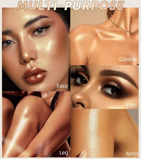 URQT Highly Pigmented Liquid Contour - Built-In Sponge Tip Sculpted Complexion Wand Contour Long Lasting Natural Buildable Highlighters Contour