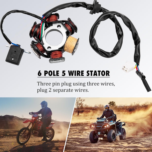 Complete Wiring Harness Kit for ATV Quad 4 Stroke 50Cc 70Cc 90Cc 110Cc 125Cc Pit Quad Dirt Bike Go Kart Quad Wire Harness Complete Electrics