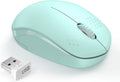 Seenda Wireless Mouse, 2.4G Noiseless Mouse with USB Receiver - Portable Computer Mice for PC, Tablet, Laptop with Windows System - Mint Green