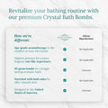 Crystal Bath Bombs (6 Pack) Luxurious Aromatherapy Bath Bombs Enriched with Nourishing Bath Salts for Silky Smooth Skin & Pleasantly Scented for