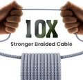 Iphone Charger [Apple Mfi Certified] 3-Pack 6FT Lightning Cable Nylon Braided Fast Charging Iphone Charger Long Cord Compatible with Iphone 14 13