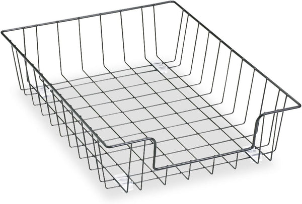 Fellowes Workstation 3" Letter Desk Tray Organizer, Wire, Black (60112)