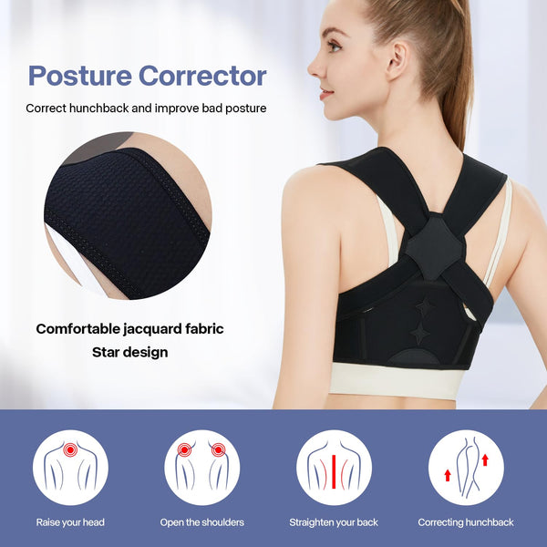 Back Brace Posture Corrector for Women and Men,Adjustable Shoulder Posture Brace,Upper Lower Pain Relief - Scoliosis,Hunchback,Hump,Spine