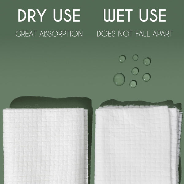 Whistle Wellness™ Disposable Face Towel 10"×12", Resealable Box, Biobased Plant Based Ultra Soft, Thickness Face Towelettes XL, Makeup Remover Dry