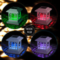 Solar Post Cap Lights, Warm White & RGB Automatic Cycling, Cracked Glass Bulb, 20 Lumens Lp65 Waterproof Fit 3.6X3.6 4X4 4.5X4.5 5X5 Wood Fence