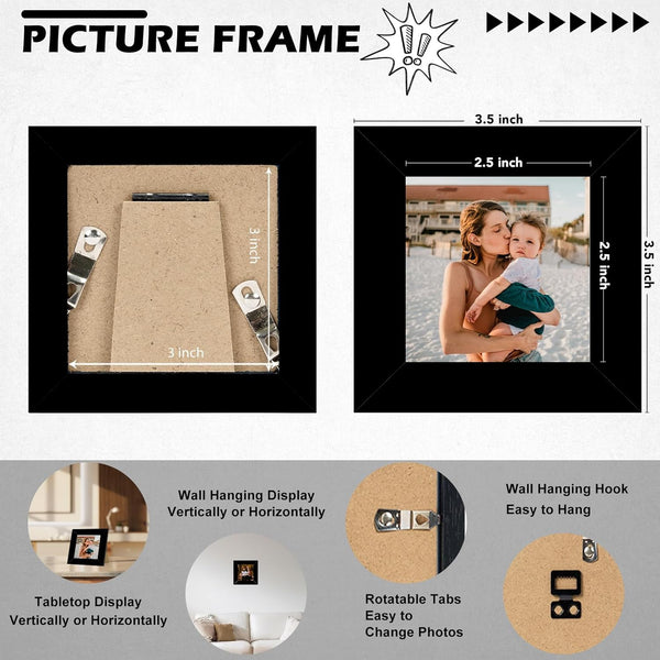 9X11 Inch Picture Frame Black for Wall Hanging or Tabletop, Poster Frame Wall Gallery Photo Frame with Shatter Resistant Plexiglas, Black