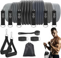 6Pcs Resistance Bands, Workout Bands 270Lbs, Exercise Bands with Handles/Door Anchor/Ankle Straps/Bag/Poster for Men, Heavy Resistance Bands for