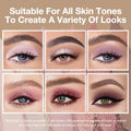Kaely 6 Colors Mini Rose Gold Pink Eye Shadow Palette Makeup, Neutral Matte Shimmer Eyeshadow Palette for Older Women Highly Pigmented Waterproof,