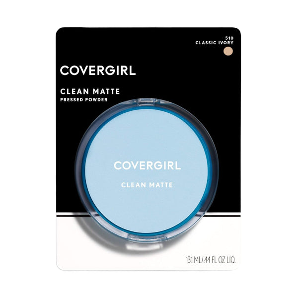 COVERGIRL Clean Matte Pressed Powder, Oil Control Powder, 1 Container, .35 Fl Oz, Face Powder, Oil Free Loose Powder, Matte Finish, Lightweight,