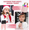 Mini Karaoke Machine for Kids Portable Bluetooth 5.3 Speaker Led Lights with 2 Wireless Microphones Karaoke Gifts for Girls Boys Audlt Birthday