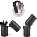 Narwey Makeup Brush Holder Travel Brushes Case Bag Cup Storage Dustproof for Women (Black)