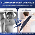 Exfoliating Back Scrubber for Shower, Double-Sided Back Scrub Washcloth with Handles for Use in Shower, 38 Inches Body Exfoliator Bath Tool to