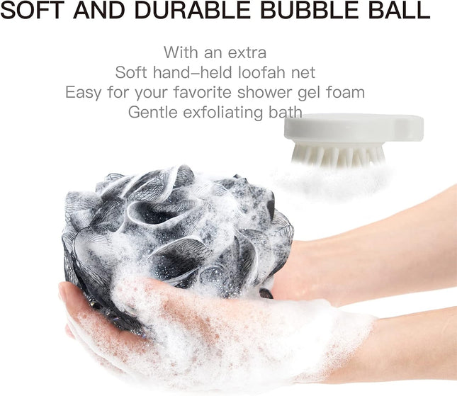 8Pack Bath Brush Set -Shower Loofah Sponge with Long Handled,Natural Loofah Exfoliating Back Scrubber for Shower, Luffa 