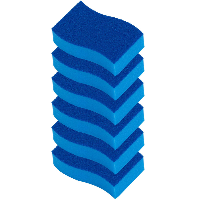 Elitra Essentials Scrubber Sponge, Non-Scratch Hydrophilic Foam Technology - Odor Resistant, Curved Grip, Dual-Sided Foam & Acrylic Grain Surface,