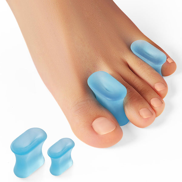 Welnove Upgraded Gel Toe Separators – 12-Pack Bunion Pads – Toe Spacers for Straightening Overlapping Toes, Bunions, Calluses – Soft Silicone