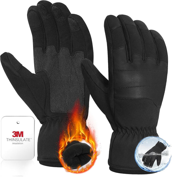 RIGWARL Waterproof Winter Work Gloves for Men Women, 3M Thinsulate Thermal Snow Ski Gloves, Multifunctional Warm Gloves