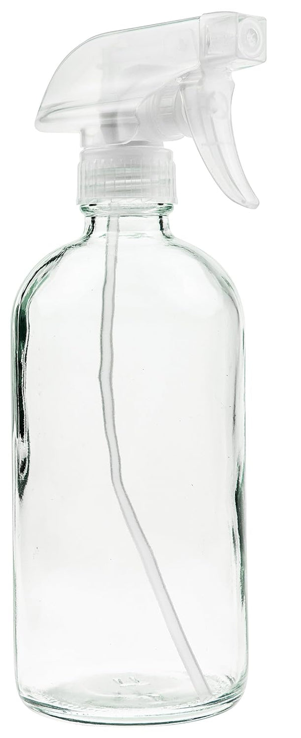 Glass Spray Bottle - Empty Refillable 16 Oz Container Is Great for Essential Oils, Cleaning Products, Homemade Cleaners, Aromatherapy, Misting