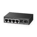 Binardat 4 Port 2.5G Web Managed Switch with 2X10G SFP+ Slot, Ultra-Mini Size, Support Trunk/Lacp/Vlan/Qos, Metal Multi-Gigabit Desktop/Wallmount