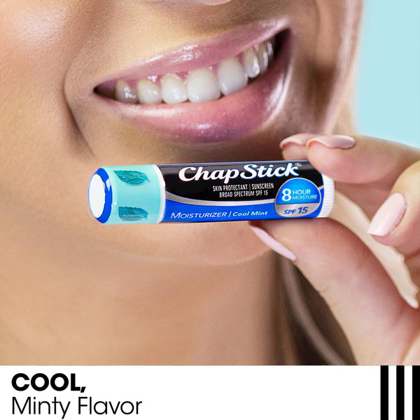 Chapstick Moisturizer 2-In-1 Lipcare SPF 15, Original, Black Cherry, Cool Mint, 3-Pack â Sunscreen Lip Balm with Aloe Vera and Vitamin E, 0.15 Oz Ea