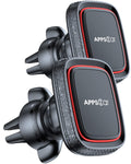 APPS2Car 2 Pack Magnetic Phone Car Mount, Car Phone Holder Mount Magnetic, Built in 6 Strong Magnets, Air Vent Cell Phone Holder for Car with