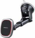 Apps2Car Magnetic Phone Mount, Dashboard Windshield Suction Cup Car Phone Holder Phone Mount with 6 Strong Magnets, Adjustable Telescopic Arm,