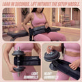 Hip Thrust Belt for Dumbbells Heavy, Kettlebells, Plates, Hip Thrust Band for Women/Men, Double Hook & Loop Booty Builder, Glute Workout Equipment