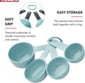 Kitchenaid Measuring Cups, Set of 4, Aqua Sky