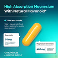 Sandhu'S Quercetin with Magnesium Glycinate Capsules for Men & Women | Supports Immune Health, Quality Sleep & Relaxation | 120 Count (Pack of 1)