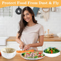 200 Pcs Bowl Covers for Bread Proofing, Plastic Shower Caps for Sourdough Bread, Food Covers Stretch Reusable Elastic, Keep Food Fresh and Dust Away