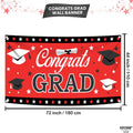 Katchon, Graduation Decorations Class of 2025 Red and Black - Huge, Pack of 76 | Congrats Grad Banner and Graduation Boxes 2025 | Red Balloon Arch