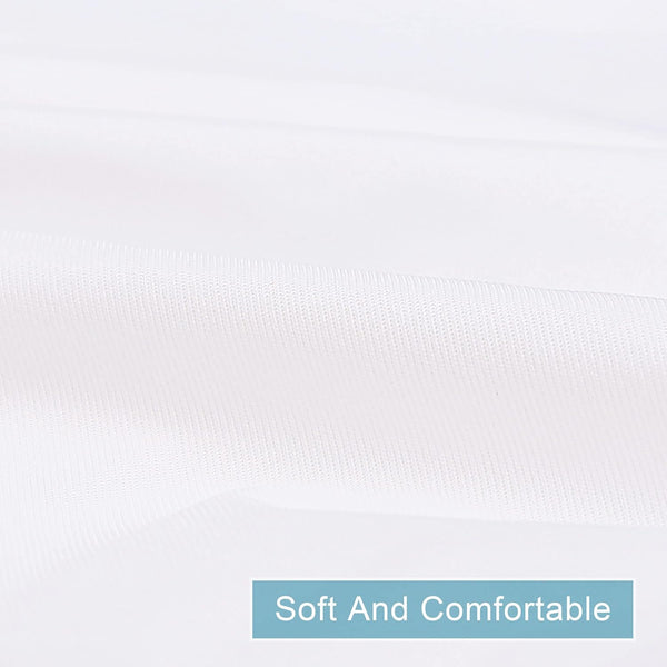 NTBAY 4 Pack Zippered Waterproof Queen Pillow Protectors, Super Soft Quiet Zip Pillow Protectors, 20x30 Inches Jersey Pure White Waterproof Pillow
