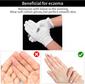 Sibba 2 Pairs Touch Screen Moisturizing Gloves White Cotton Moisturizing Gloves Overnight Bedtime Heal Eczema Sleeping Lotion Hand Spa Treatment