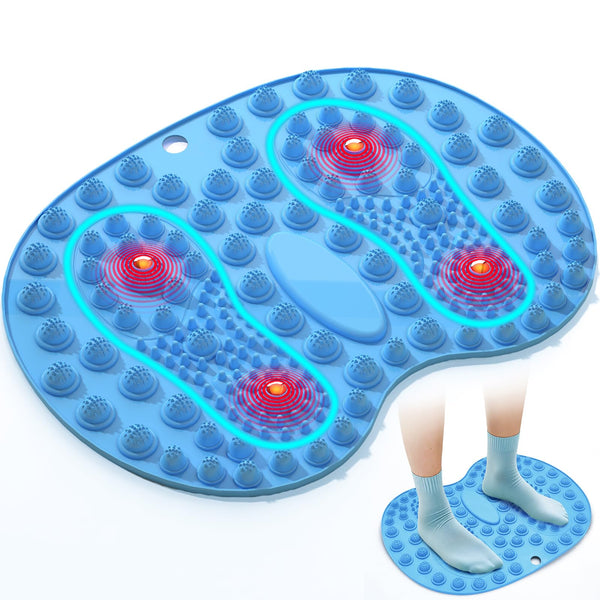 Foot Massager Mat 2PCS, Foot Reflexology Mat with Magnetic Therapy, Standing Desk Mat Acupressure Mat for Feet Relaxation, Pressure Point Mat for
