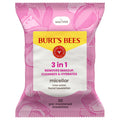 Burt'S Bees, Rose Water Face Wipes, for All Skin Types, Hydrating Micellar Makeup Remover & Facial Cleansing Towelettes, 30 Count (1 Pack)