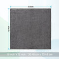 HOMEXCEL Microfiber Washcloths 12 Pack, Highly Absorbent and Soft Face Towel, Multi-Purpose Grey Wash Cloths for Bathroom, Hotel, Spa, Gym, and