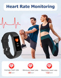 Fitness Tracker, Fitness Watches for Men Women with 24/7 Heart Rate Monitor Sleep Tracker Step/Calorie Counter Stopwatch Pedometer IP68 Waterproof