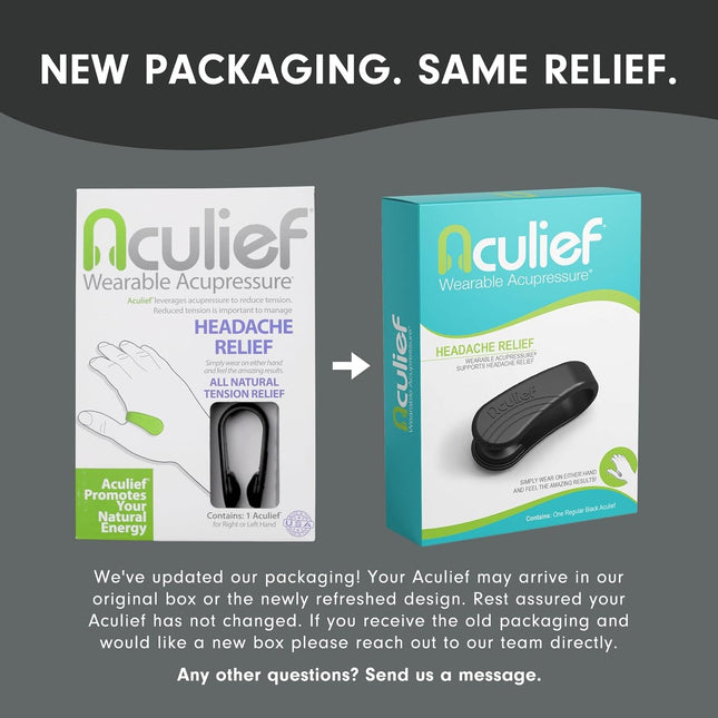 Aculief 1-Pack Wearable Natural Acupressure Support for Relaxation, Headache, Migraine, Stress Alleviation & Tension Rel