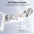 Wireless Earbuds, Bluetooth 5.4 Headphones in Ear Buds, Hifi Stereo Wireless Earphones with 4 ENC Noise Cancelling Mics, 40H Headphones with IP7