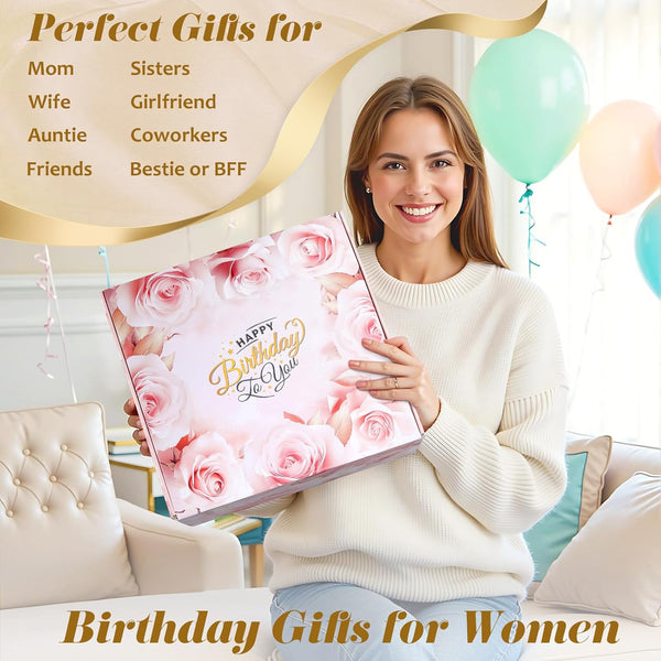 PULIDIKI Birthday Gifts for Women, Birthday Unique Gifts Basket for Women, Thoughtful Birthday Gifts for Mom, Wife, Sister, Best Friend, Her Self